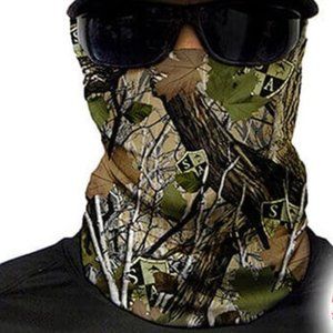 Mens Neck Gaiter Camouflage Forest SA Mask Headband Face Shield Wrap Adult